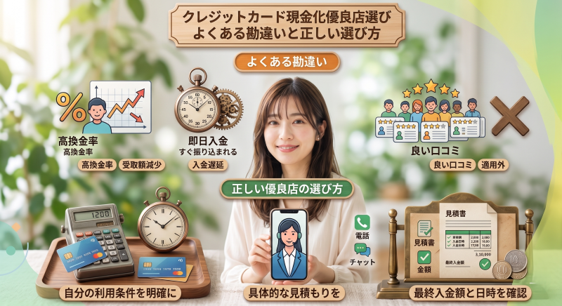 クレジットカード現金化優良店の正しい選び方