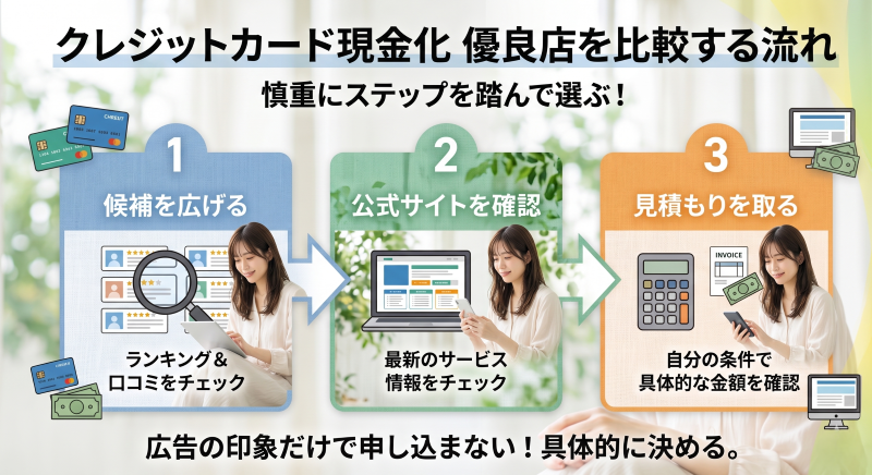 クレジットカード現金化優良店の比較
