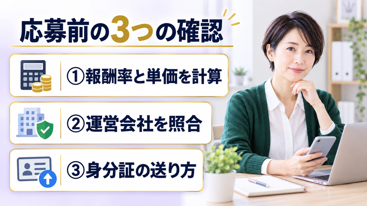 応募前の3つの確認