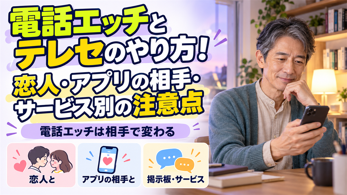 電話エッチとテレセのやり方!恋人・アプリの相手・サービス別の注意点