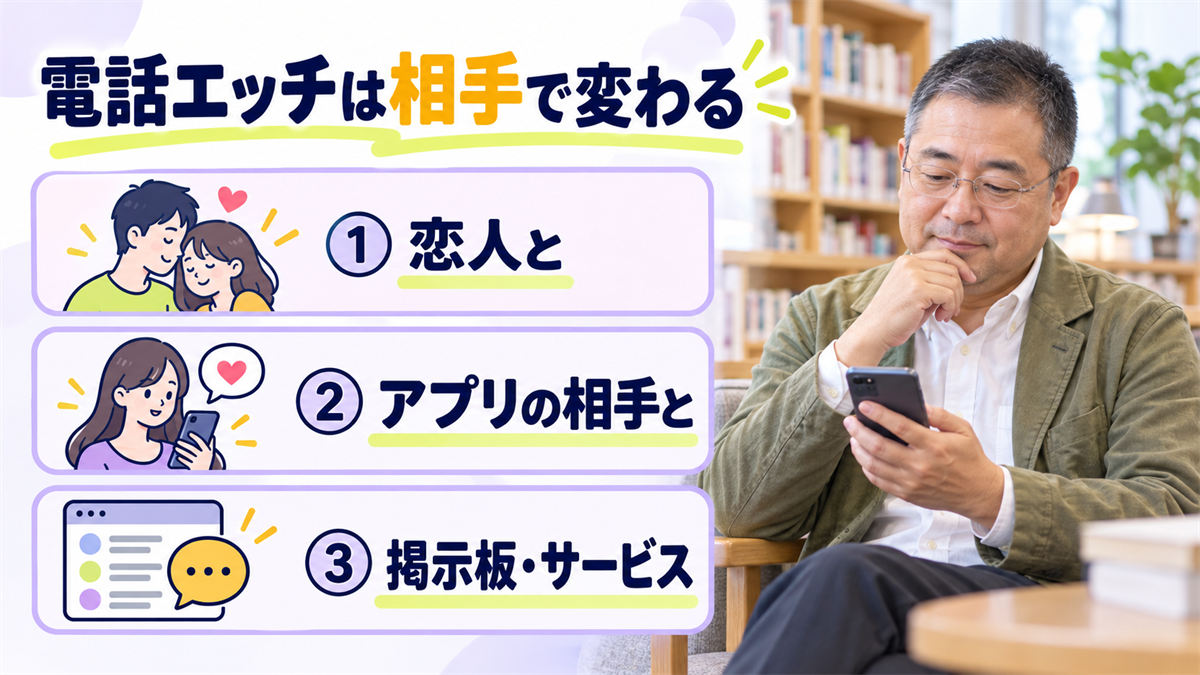 電話エッチは相手で変わる
