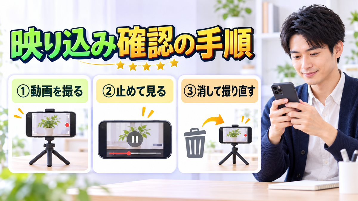 映り込み確認の手順