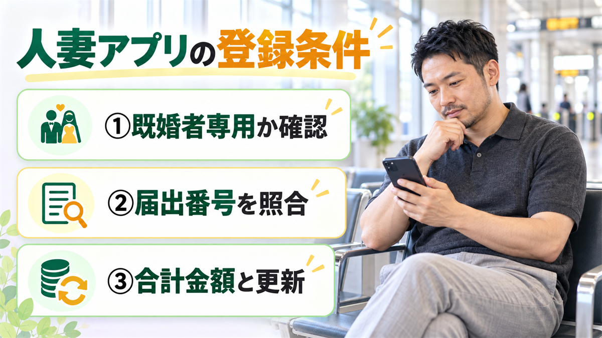 人妻アプリの登録条件