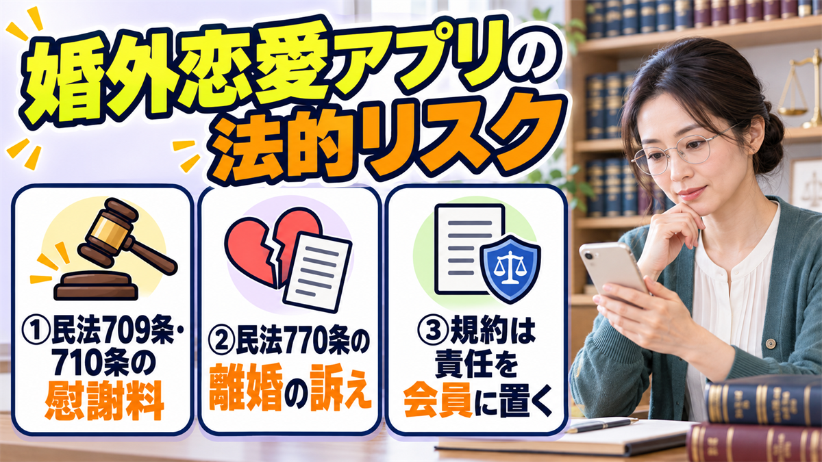 婚外恋愛アプリの法的リスク