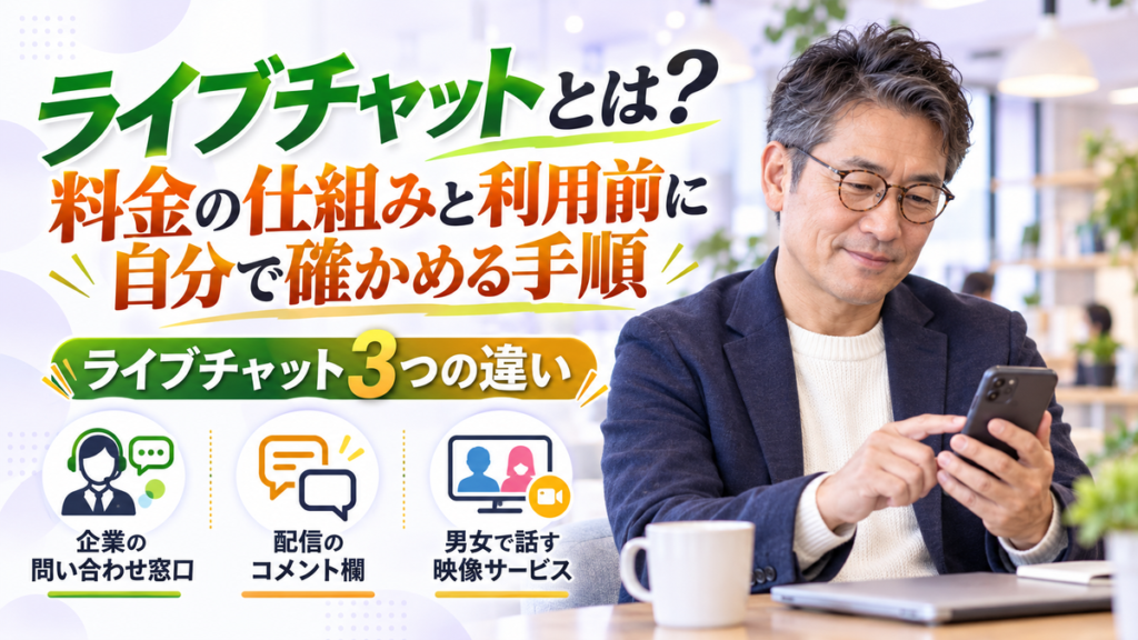ライブチャットとは？料金の仕組みと利用前に自分で確かめる手順