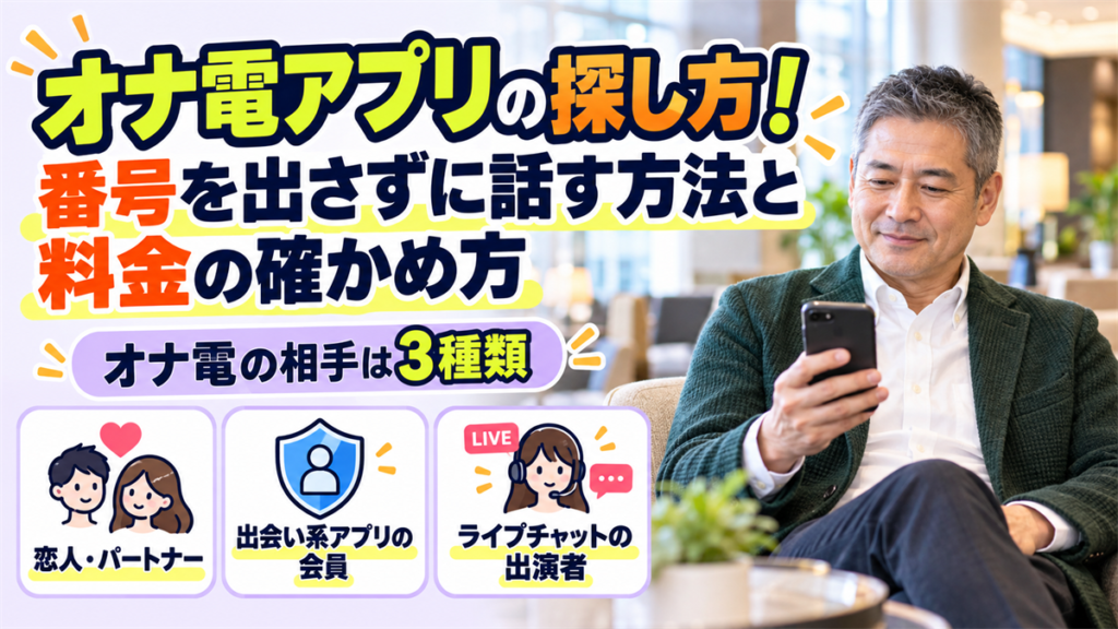 オナ電アプリの探し方！番号を出さずに話す方法と料金の確かめ方