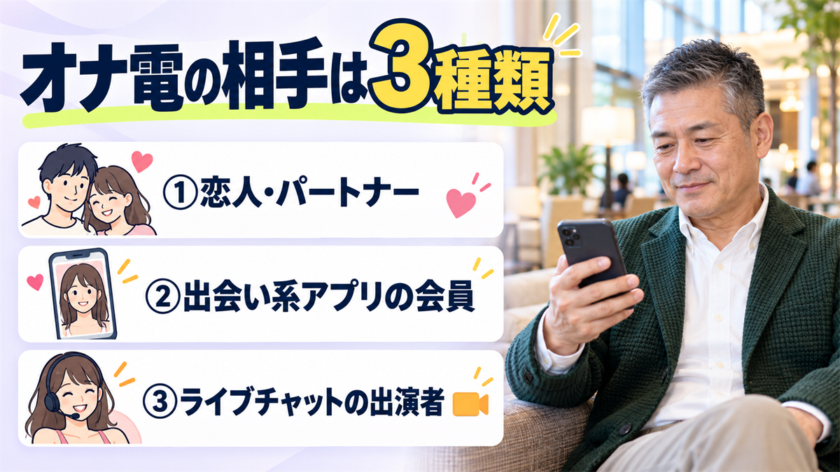 オナ電の相手は3種類