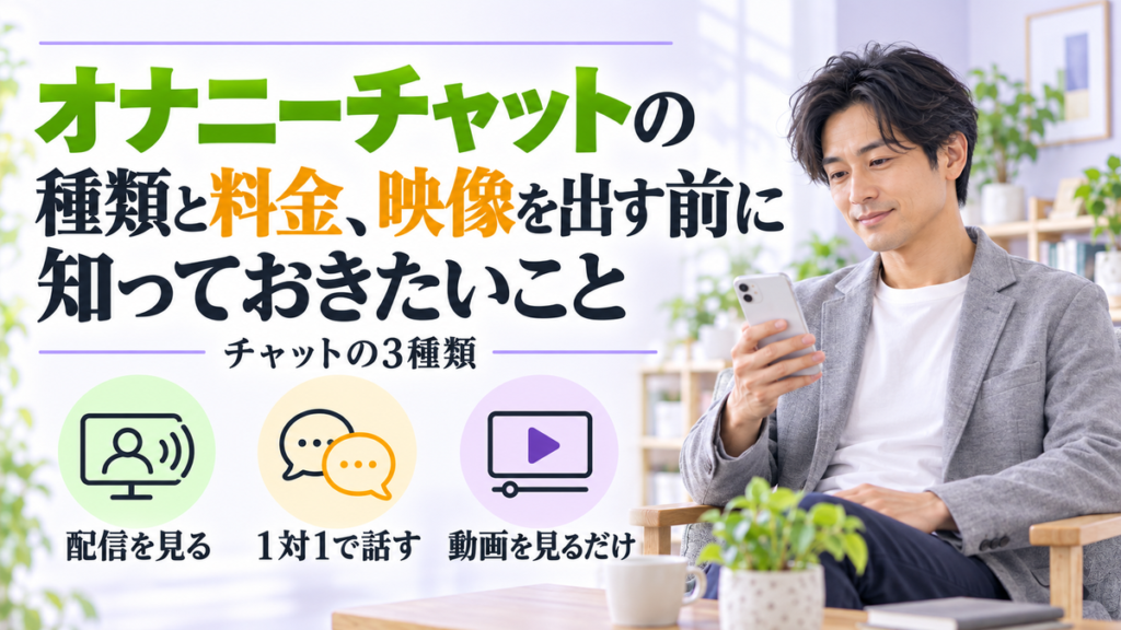 オナニーチャットの種類と料金、映像を出す前に知っておきたいこと