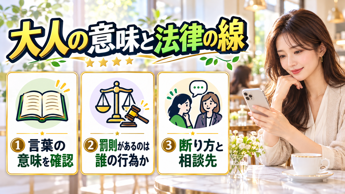 大人の意味と法律の線