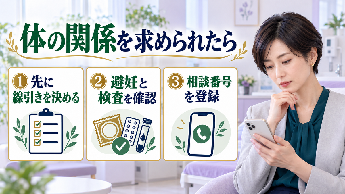 体の関係を求められたら