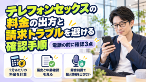テレフォンセックスの料金の出方と請求トラブルを避ける確認手順