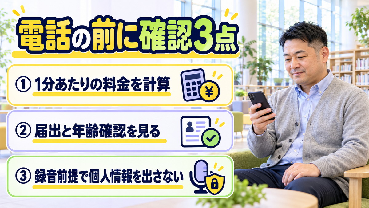 電話の前に確認3点