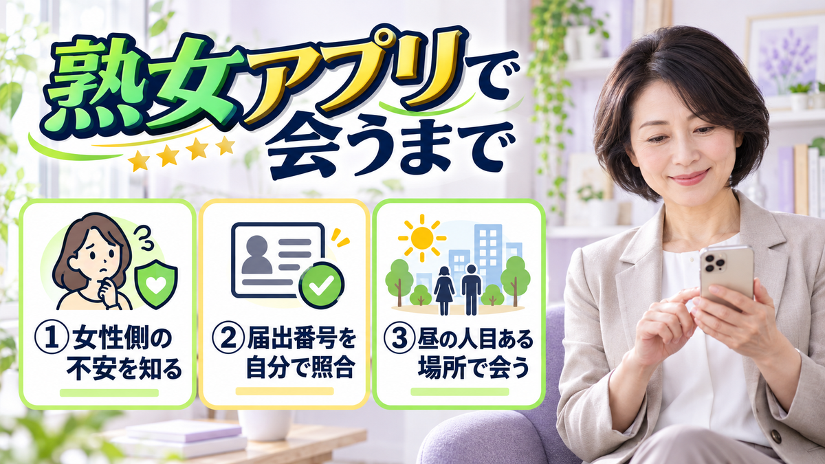 熟女アプリで会うまで